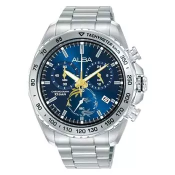 АЛЬБА (От Seiko) SIGNA Хронограф Мужские часы с синим циферблатом AX7015X1