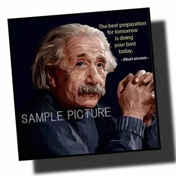 Альберт Эйнштейн Дизайн B Зарубежная знаменитость Графическое искусство Панель Деревянная Настенная Висячая Интерьерный Плакат (Только художественная панель 2626 см)