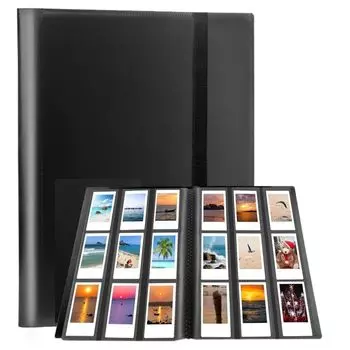 Альбом Anopono Instax Держатель Instax Instax Polaroid Фото Чехол Файл Instax Book Storage Storage Большая емкость 432 листа Тонкий (черный)