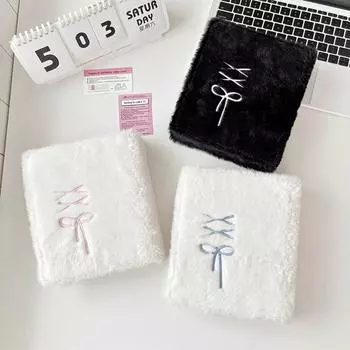 Альбом для фотографий формата А6, милый плюшевый держатель для фотокарточек в балетном стиле с бантом, альбом для коллекционирования книг Kpop Idol, блокнот, канцелярские принадлежности as the picture