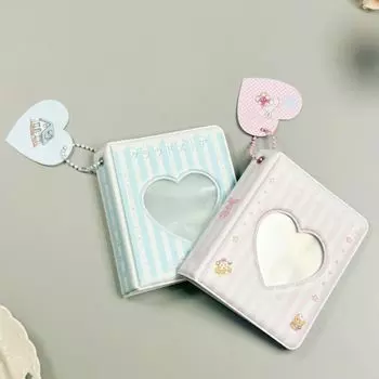 Альбом для хранения, альбом с полым сердцем, органайзер для фотокарточек, коллекционная книга для хранения фотографий, игрушка в подарок розовый