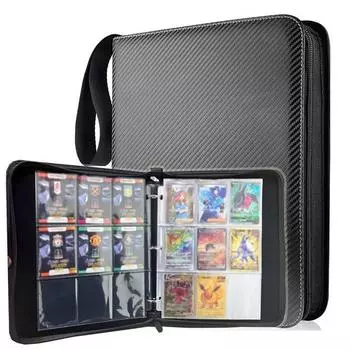 Альбом для хранения документов на 900 карточек с 9 карманами, папка-регистратор на молнии