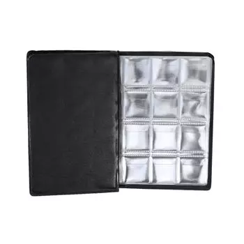 Альбом для коллекции карманных монет на 120/150 штук - многофункциональный органайзер для марок и фотографий с обложкой из искусственной кожи для украшения дома, подарков, принадлежностей 120 Grids чёрный