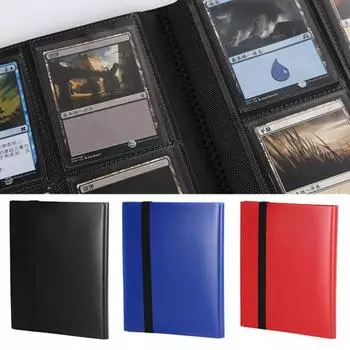 Альбом для коллекции карт, устойчивый к царапинам, двухсторонний, полипропилен, 20 страниц, 360 карманов, папка для карт с героями мультфильмов для спортивных карт чёрный