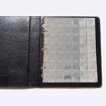 Альбом для монет из 10 штук, 42 ячейки, несколько отделений, памятные монеты, прозрачные, долговечные, сохраняют чистоту, держатель для страниц с отрывными листами 28 мм для коллекционеров прозрачный