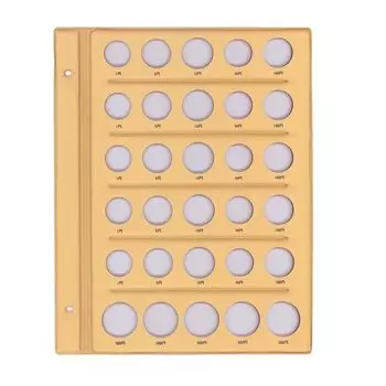 Альбом для монет Teesy, запасное крепление для обычных монет без указания года выпуска B5 (Нет Года) С-31С7