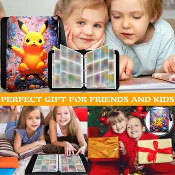 Альбом для открыток, 50 страниц, 900 карточек, альбом для коллекционных карточек, портативный, водонепроницаемый, совместим с картами, держатель для карт, книга коллекционера, подарки One Size