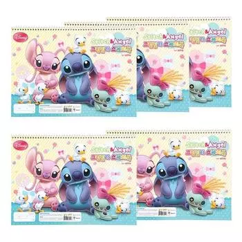 Альбом для рисования Disney Stitch Picture Diary 5р, 345 x 250 мм, 18 листов, корейские игрушки
