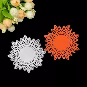 Альбом для вырезок DIY из углеродистой стали, вырубной штамп, головоломка, нож для тиснения, высечка солнечного цветка серебряный