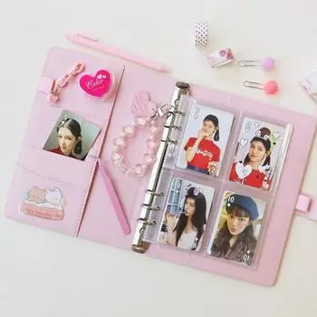 Альбом-дневник формата А5 с 6-луночным покерным переплетом Bombom Macaron и внутренней бумагой