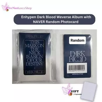 Альбом Enhypen Dark Blood Weverse со случайной фотокарточкой NAVER