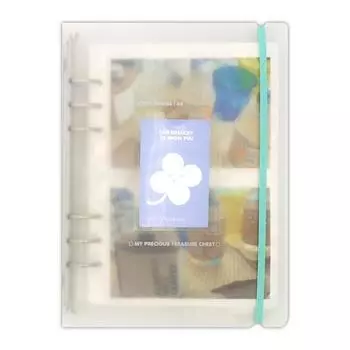 Альбом-переплет в стиле «деко пока» формата А5 без излишеств + 2 кармашка для наклеек