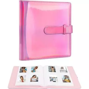 Альбом Polaroid 3 дюйма, 256 ячеек, цветной, однотонный, из полиуретана, памятный альбом, место для хранения и коллекционирования визитных карточек