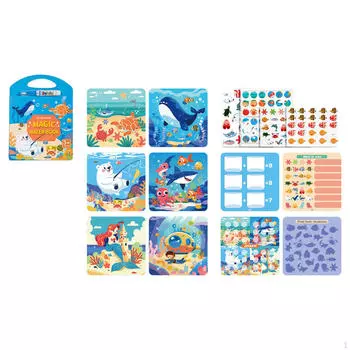 Альбом с водными рисунками для творческих занятий sea animal