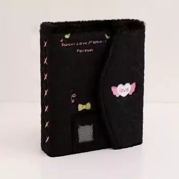 Альбом Songheung для покера с 6 отверстиями, А5, 40 листов, 4 отделения, двухсторонний внутренний бумажный альбом для покера, ежедневник, черный, 1 шт.