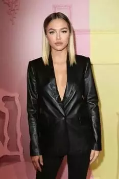 AL KHALID Байкер подлинный женский формальный стильный кожаный мотоциклетный пиджак из овчины черного цвета XS чёрный