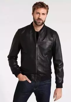 AL KHALID Черная куртка из натуральной овчины, стильная мужская кожаная куртка для мотоциклистов XS чёрный