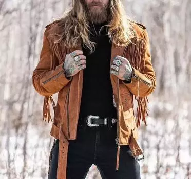 AL KHALID куртка для мужчин замшевая кожаная куртка байкер мотоцикл подлинный приталенный крой XS коричневый