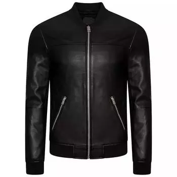 AL KHALID настоящая мягкая черная овечья кожаная куртка в мотоциклетном стиле для мужчин Байкерская стильная XS чёрный