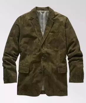 AL KHALID настоящий мягкий зеленый кожаный пиджак мужской из чистой замши в стиле мотоцикла байкерский стильный XS зелёный