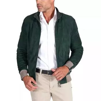 AL KHALID Новая мужская зеленая замшевая куртка из 100% натуральной овчины Мото Байкерская куртка XS зелёный