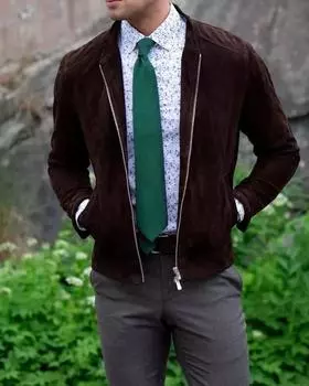 AL KHALID Real Soft BIKER Новая мужская коричневая замшевая куртка из 100% мягкой овчины, приталенная куртка XS коричневый
