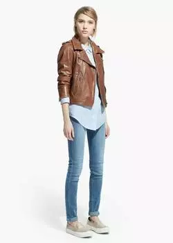 AL KHALID Женская куртка из натуральной овчины, дизайнерская куртка с воротником цвета загара XS дубильная кора