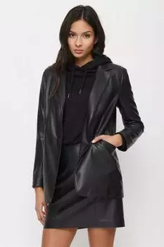 AL KHALID Женский красный кожаный пиджак 100% натуральная овчина Стильный приталенный пиджак XS чёрный