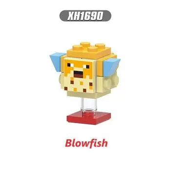 Альпака Пуховик Майнкрафт Лавовый Монстр Му Цветок Череп Лошадь Строительные Блоки Игрушки XH1690