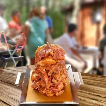 Al Pastor Вертел для гриля из нержавеющей стали Вертикальная подставка для шампуров с 3