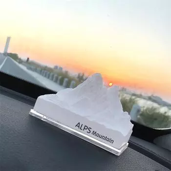 Альпийское украшение на центральную консоль автомобиля, духи для автомобиля, аромат снежных гор, украшение из камня, ароматерапия для автомобиля, для мужчин и женщин белый