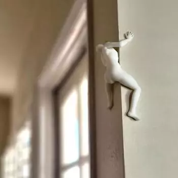 Альпинист Настенное украшение ПВХ Современный клей Восхождение Человек Фигурка Статуя Скульптура Домашний офис Стена Искусство Орнамент Восхождение энтузиасты Фестиваль Подарок Right