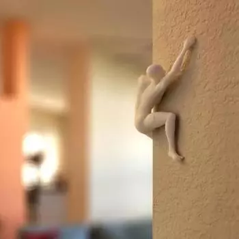 Альпинист, украшение на стену, ПВХ, современный клей, скалолазание, фигурка человека, статуя, скульптура, домашний офис, настенное художественное украшение, скалолазание Right