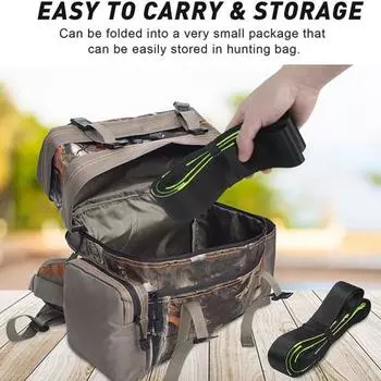 Альпинистская помощница с противоскользящими ступенями, дизайн со светоотражающими полосками, износостойкая складная портативная веревочная лестница, принадлежности для кемпинга чёрный