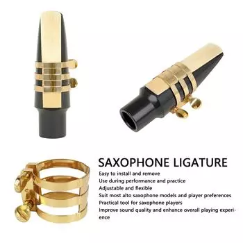 Альт-саксофон лигатура мундштук крепеж зажим для саксофона детали музыкальных инструментов аксессуары