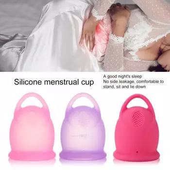Альтернатива тампонам Гипоаллергенная удобная эргономичная конструкция Мягкая силиконовая чаша для первой менструации Первая менструальная чаша S серый