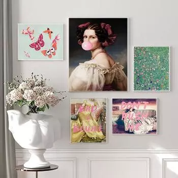 Альтернативный художественный принт, максимистский настенный художественный холст Painitng, ретро модный настенный постер 21cm30cm NoFrame