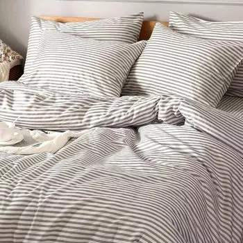Alaat Boutique Комплект двойных хлопковых пододеяльников в полоску