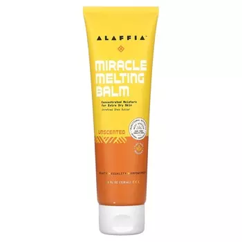 Alaffia, Чудо-бальзам для тела «Тающий», без запаха, 4 жидких унции (118 мл)