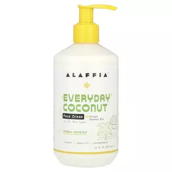 Alaffia, Everyday Coconut, крем для лица, чистый кокос, 12 жидких унций (355 мл)
