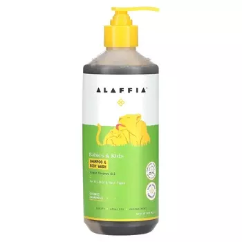 Alaffia, Everyday Coconut, шампунь и гель для душа, для младенцев и детей, кокос и ромашка, 16 жидких унций (475 мл)