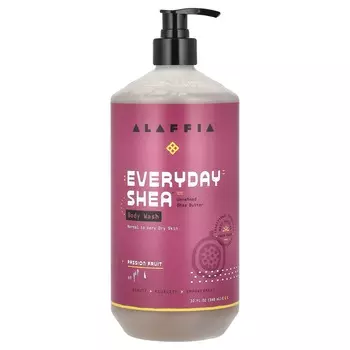 Alaffia, Everyday Shea, гель для душа, маракуйя, 32 жидких унции (950 мл)