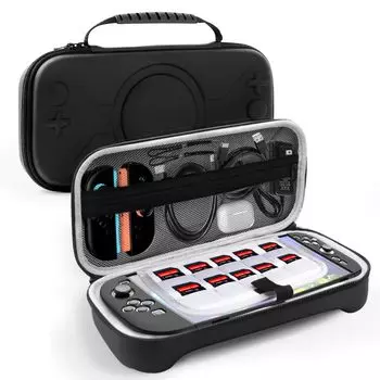 ALAFLY Чехол для Switch 2 2025 Эксклюзивная водонепроницаемая сумка для хранения Тонкий жесткий чехол для Switch 2 Joycon 10 игровых карт Кабель для передачи данных Наушники и другие мелкие чёрный