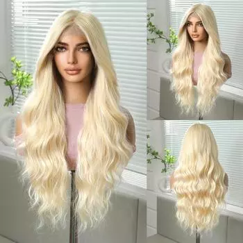 ALAN EATON Парики из кружева HD 13x6, синтетические длинные волнистые волосы, парики с эффектом омбре, парики для повседневного использования, для вечеринок, для белых женщин, термостойкие