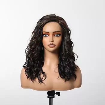 ALAN EATON Средней длины кружевные синтетические парики волнистые красно-коричневые светлые парики для черно-белых женщин натуральные высокой плотности 18 дюймов