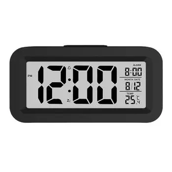 Alarm Clock Calendar Thermometer Calendar Thermometer Gradual Alarm Sound Green Comfortable Living Environment розовый