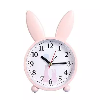 Будильник Милый Кролик Форма Тихий Точный Отсчет Времени Часы Украшение для Дома Спальни