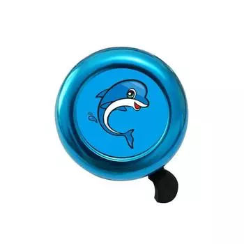 Alarm Warning Kids Bicycle Bell High Sound Bike Alarm Bell Handlebars Horn Bike Decoration blue dolphin