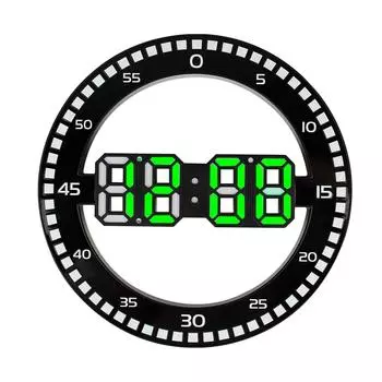 Alarm with Calendar T emperature T hermometer LED Wall Clock Silent for Living Room Home Decoration 3D Digital Circular Luminous