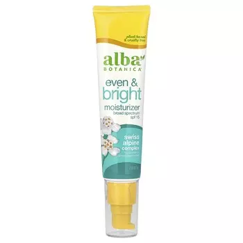 Alba Botanica, Even & Bright Moisturizer, SPF 15, 2 oz (57 g)